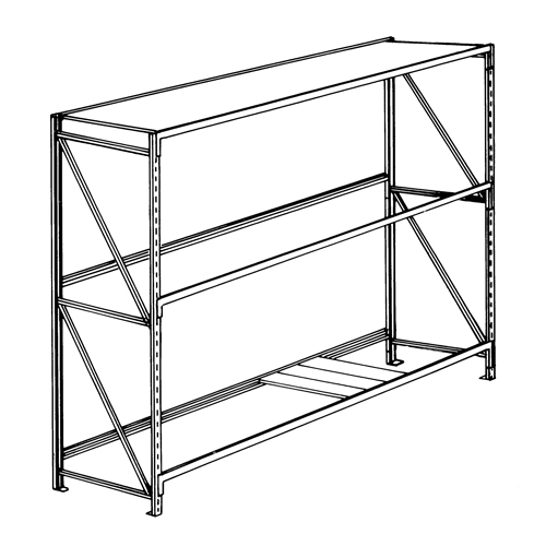 Pronto Bulk Storage Racks - 22-Ga. Shelf Panels, Galvanized Steel, 24" W x 6" D Ontario Packaging
