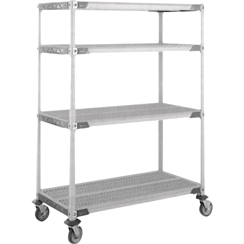 MetroMax i&reg; Stem Caster Cart, 4 Tiers, 18" x 69" x 48", 900 lbs. Capacity Ontario Packaging