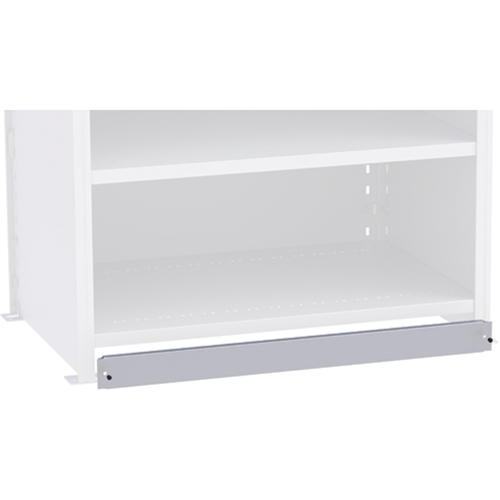 Plaque de base/façade pour rangement de bacs sur rayonnage enclenchable Interlok Ontario Packaging