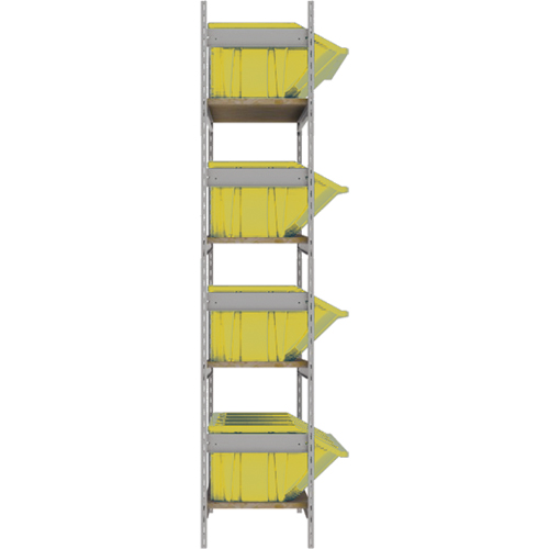 &eacute;tag&egrave;res larges avec bacs g&eacute;ants en plastique, Acier, Sans boulons, Capacit&eacute; 800 lb, 66" la x 72" h x 18" p Ontario Packaging