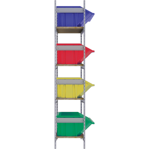 &eacute;tag&egrave;res larges avec bacs g&eacute;ants en plastique, Acier, Sans boulons, Capacit&eacute; 800 lb, 66" la x 72" h x 18" p Ontario Packaging