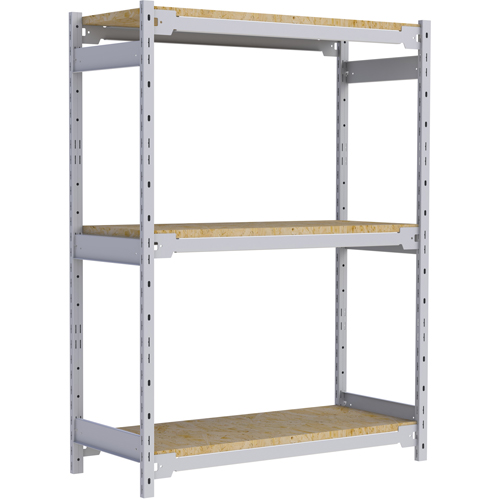 Wide Span Record Storage Shelving, Steel, 3 Shelves, 42" W x 18" D x 60" H Ontario Packaging