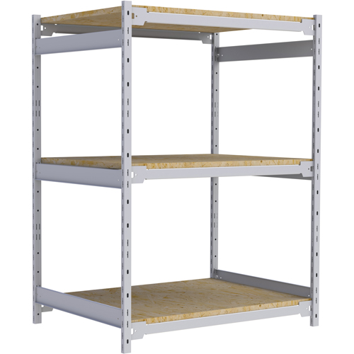 Wide Span Record Storage Shelving, Steel, 3 Shelves, 42" W x 32" D x 60" H Ontario Packaging