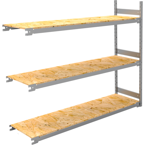 Wide Span Record Storage Shelving, Steel, 3 Shelves, 72" W x 18" D x 60" H, Add-On Kit Ontario Packaging