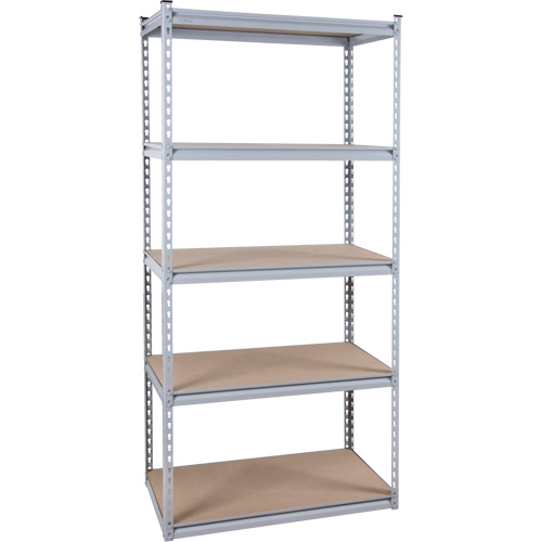 Heavy-Duty Shelving, Steel, Boltless, 1200 lbs. Capacity, 36" W x 72" H x 18" D Ontario Packaging