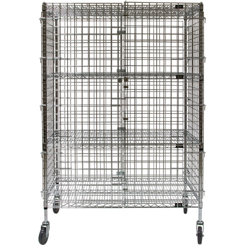 Security Cart, Chrome Plated, 48" x 69" x 24", 500 lbs. Capacity Ontario Packaging
