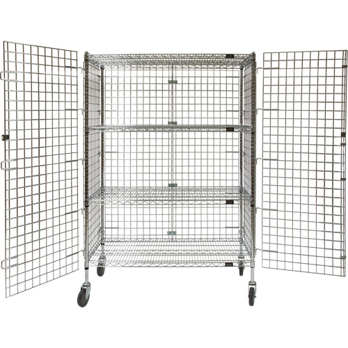 Security Cart, Chrome Plated, 48" x 69" x 24", 500 lbs. Capacity Ontario Packaging