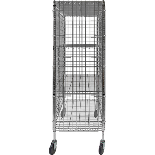 Security Cart, Chrome Plated, 48" x 69" x 24", 500 lbs. Capacity Ontario Packaging
