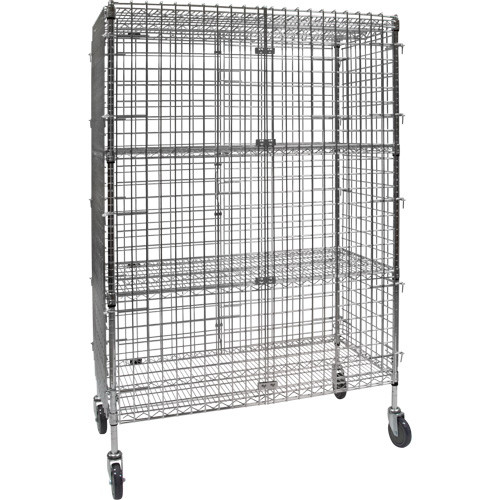 Security Cart, Chrome Plated, 48" x 69" x 24", 500 lbs. Capacity Ontario Packaging