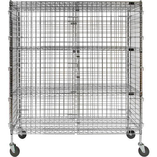 Chariot de s&eacute;curit&eacute;, Chrom&eacute;, 60" x 69" x 24", Capacit&eacute; 500 lb Ontario Packaging