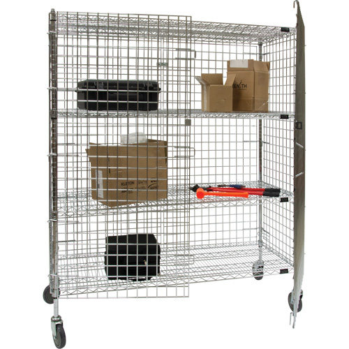 Chariot de s&eacute;curit&eacute;, Chrom&eacute;, 60" x 69" x 24", Capacit&eacute; 500 lb Ontario Packaging