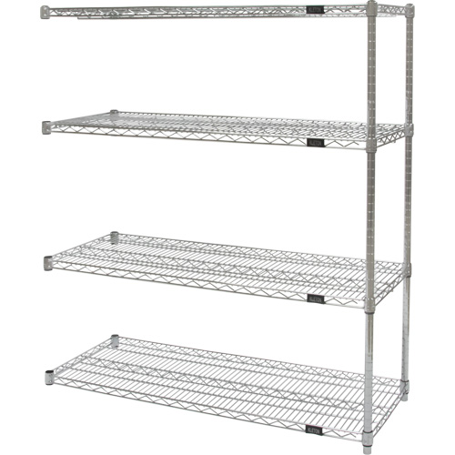 &eacute;tag&egrave;res robustes en treillis chromat&eacute;, Ensemble Ajout, Tiers 4, 30" la x 54" h x 14" p Ontario Packaging