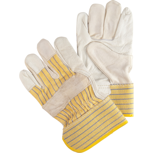 Abrasion-Resistant Fitter's Gloves, X-Large, Grain Cowhide Palm Ontario Packaging