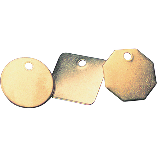 Blank Tags, Brass, 1.5" dia Ontario Packaging