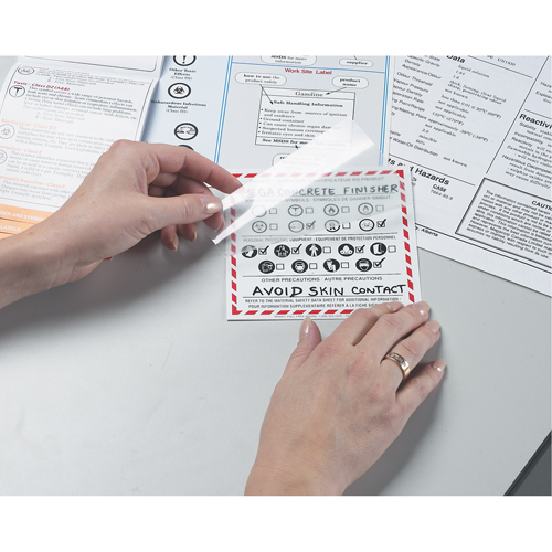 OTS WHMIS Labels, Vinyl, Sheet, 6" L x 3" W Ontario Packaging