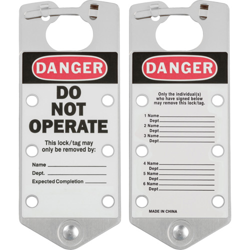 Labeled Lockout Hasps, Silver Ontario Packaging
