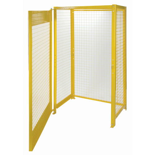 Gas Cylinder Cabinets, 10 Cylinder Capacity, 44" W x 30" D x 74" H, Yellow Ontario Packaging