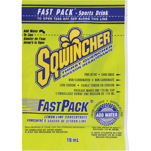 Sqwincher&reg; Boisson de r&eacute;hydratation Fast Pack, Emballage-portion, Citron-lime Ontario Packaging