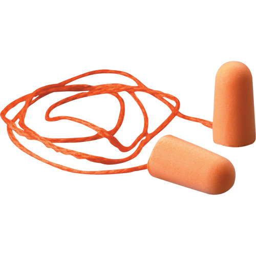 Bouchons d'oreilles en mousse E-A-R, Paire - Sac en poly, Avec cordon Ontario Packaging