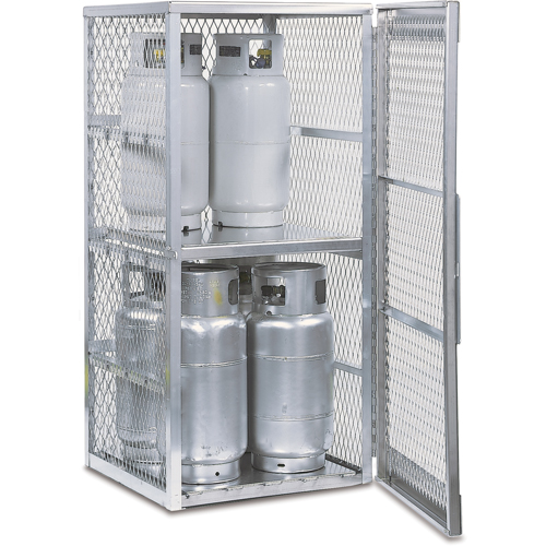 Armoires en aluminium pour bouteilles GPL, nbre de bouteilles: 8, 30" , 32" , 65" , Argent Ontario Packaging
