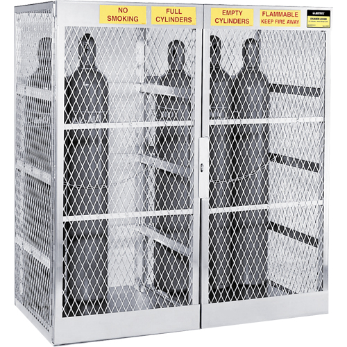 Armoires en aluminium pour bouteilles GPL, nbre de bouteilles: 20, 60" , 32" , 65" , Argent Ontario Packaging