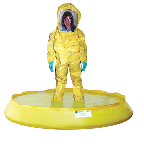 HazMat Pool With Drain, 74" dia., 100 US gal. Capacity Ontario Packaging
