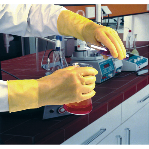 Featherweight Plus Gloves, Size Small/7, 13" L, Rubber Latex, 17-mil Ontario Packaging