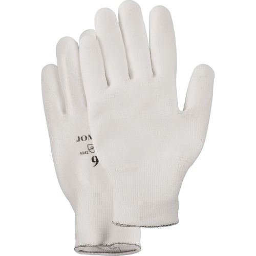 Gants enduit &agrave; paume tricot&eacute;e blanc, Taille Petit/7, Rev&ecirc;tement Polyur&eacute;thane, Enveloppe en PEHP, EN 388 niveau 2 Ontario Packaging