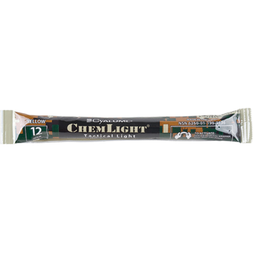 6" Cyalume&reg; Lightsticks, Yellow, 12 hrs. Duration Ontario Packaging