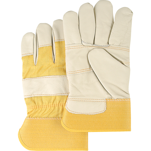 Furniture Leather Gloves, Large, Grain Cowhide Palm, Cotton Inner Lining Ontario Packaging