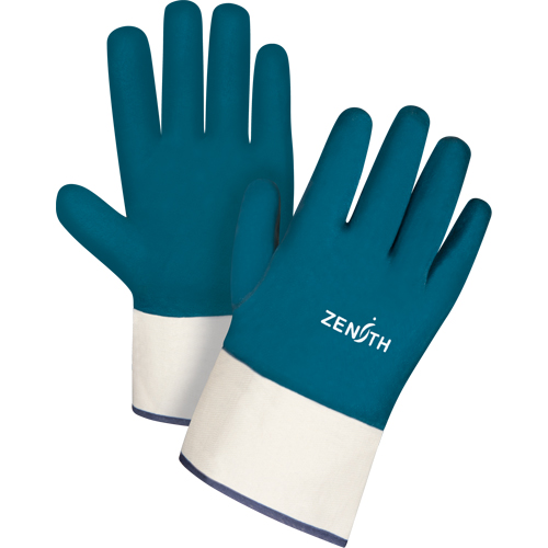 Heavyweight Safety Cuff Gloves, 11/2X-Large, Nitrile Coating, Cotton Shell Ontario Packaging