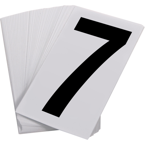 Num&eacute;ros autocollants, 7, 3-1/2" h, Noir sur blanc Ontario Packaging
