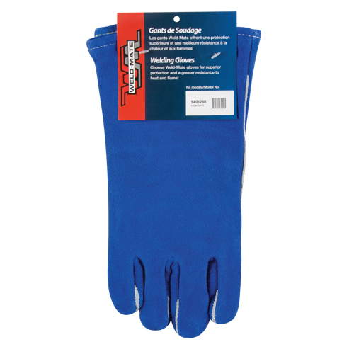 Double Palm & Thumb Welding Gloves, Split Cowhide, Size Large Ontario Packaging
