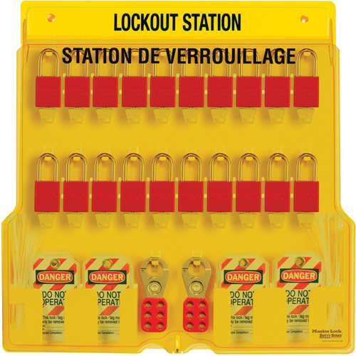 Station de verrouillage, Cadenas Thermoplastique, Capacit&eacute; de 20, Cadenas Compris Ontario Packaging