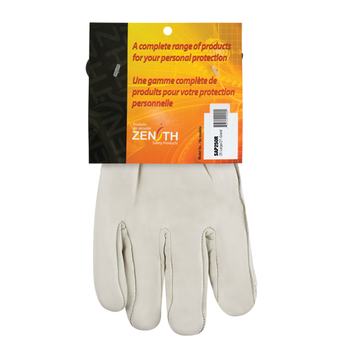 Gants de conducteur doubl&eacute;s pour l'hiver d'usage standard, 2T-Grand, Paume en Cuir fleur de vache, Molleton Ontario Packaging
