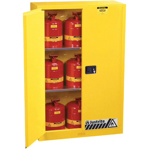 Sure-Grip&reg; Ex Flammable Storage Cabinets, 45 gal., 2 Door, 43" W x 65" H x 18" D Ontario Packaging