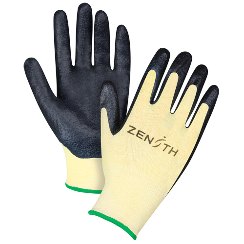 Superior Grip Cut-Resistant Gloves, Size Medium/8, 13 Gauge, Foam Nitrile Coated, Aramid Shell, ANSI/ISEA 105 Level 3/EN 388 Level 5 Ontario Packaging
