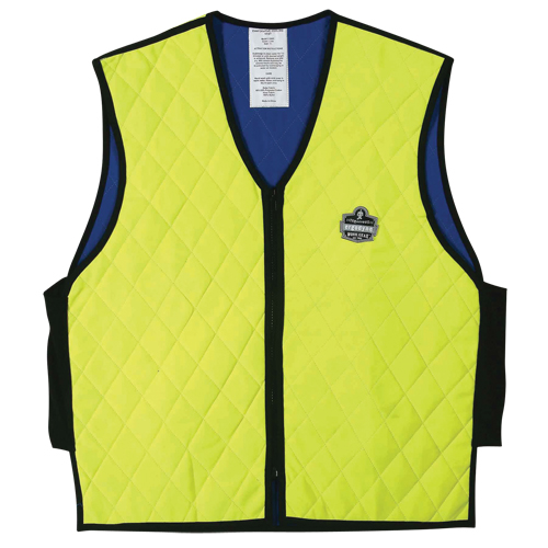 Vestes refroidissantes &agrave; &eacute;vaporation humide Chill-Its 6665, Moyen, Jaune lime haute visibilit&eacute; Ontario Packaging