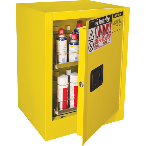 Armoire de s&eacute;curit&eacute; d'&eacute;tabli pour produits inflammables EX Sure-Grip, 24 gal., 1 Porte(s), 21" La x 27" h x 18" p Ontario Packaging