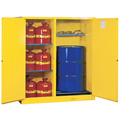 Sure-Grip&reg; EX Double-Duty Safety Cabinets, 115 US gal. Cap., Yellow Ontario Packaging