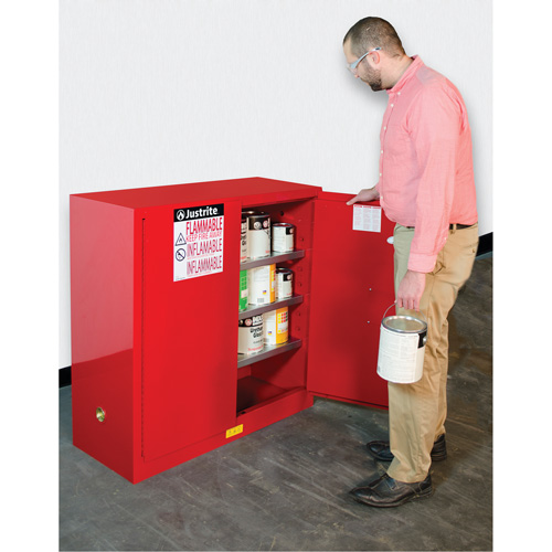 Sure-Grip&reg; EX Combustibles Safety Cabinet for Paint and Ink, 40 gal., 3 Shelves Ontario Packaging