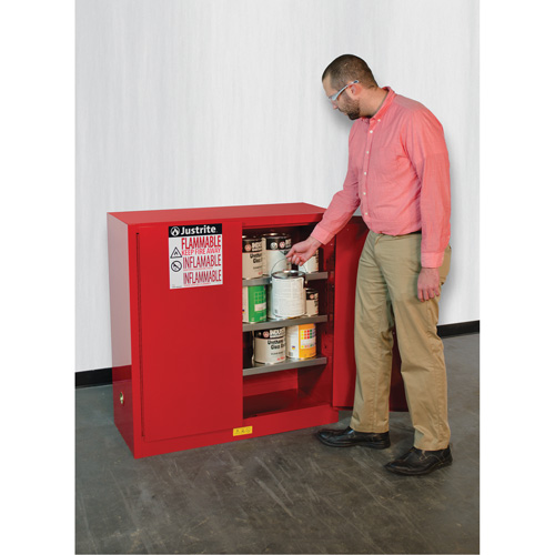 Sure-Grip&reg; EX Combustibles Safety Cabinet for Paint and Ink, 40 gal., 3 Shelves Ontario Packaging