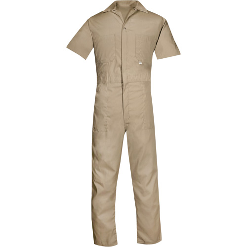 Short Sleeved Coveralls, Men's, Tan, Size Small Ontario Packaging