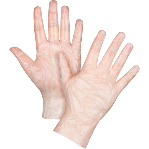 Economy Disposable Gloves, Small, Polyethylene, 1-mil, Powder-Free, Clear Ontario Packaging