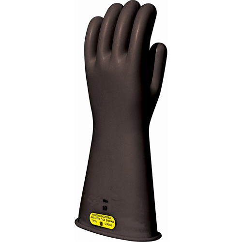 Gants isolants en caoutchouc naturel noir, ASTM classe 2, Taille 8, 16" lo Ontario Packaging
