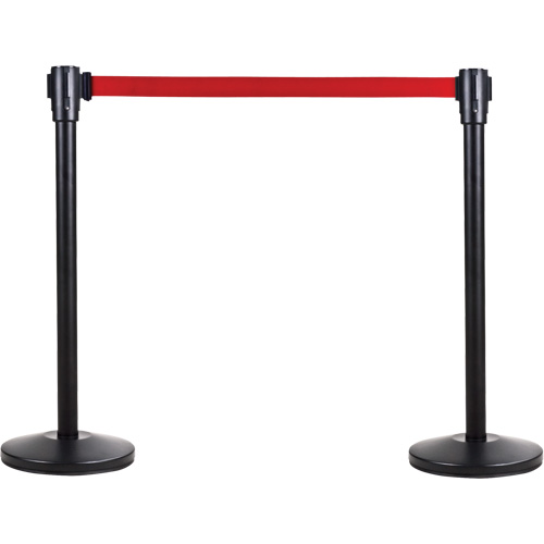 Poteau r&eacute;cepteur pour barri&egrave;res sur pieds pour le contr&ocirc;le des foules, Hauteur de 35", Noir Ontario Packaging