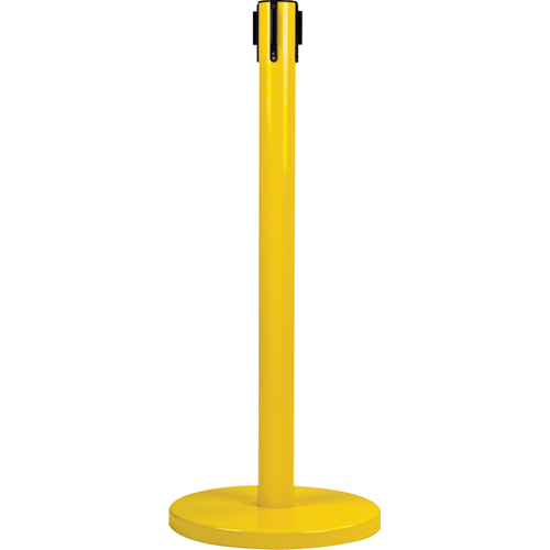 Poteau r&eacute;cepteur pour barri&egrave;res sur pieds pour le contr&ocirc;le des foules, Hauteur de 35", Jaune Ontario Packaging