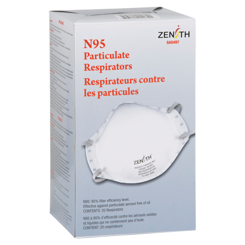 Particulate Respirators, N95, NIOSH Certified, Medium/Large Ontario Packaging