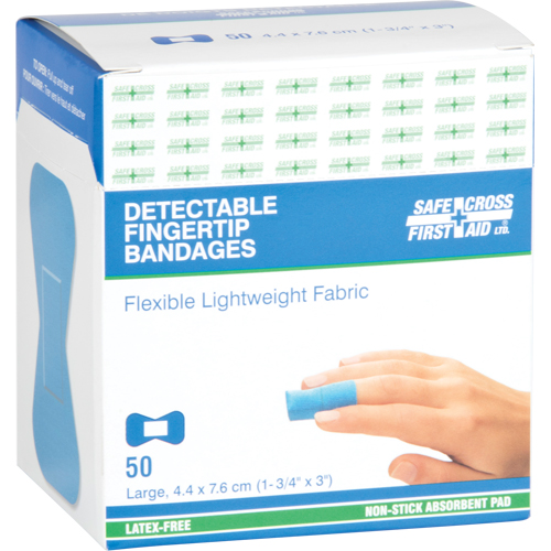 Bandages, Bout de doigt, 3", Tissu d&eacute;tectable, St&eacute;rile Ontario Packaging