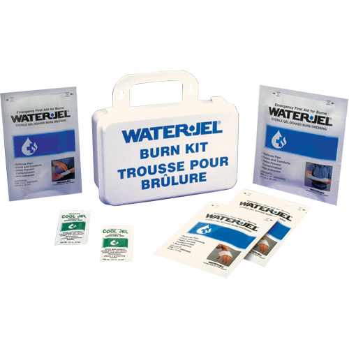 Trousses d'urgence pour brûlures Water Jel, Boîte en plastique de 10 unit&eacute;s, Classe 2 Ontario Packaging